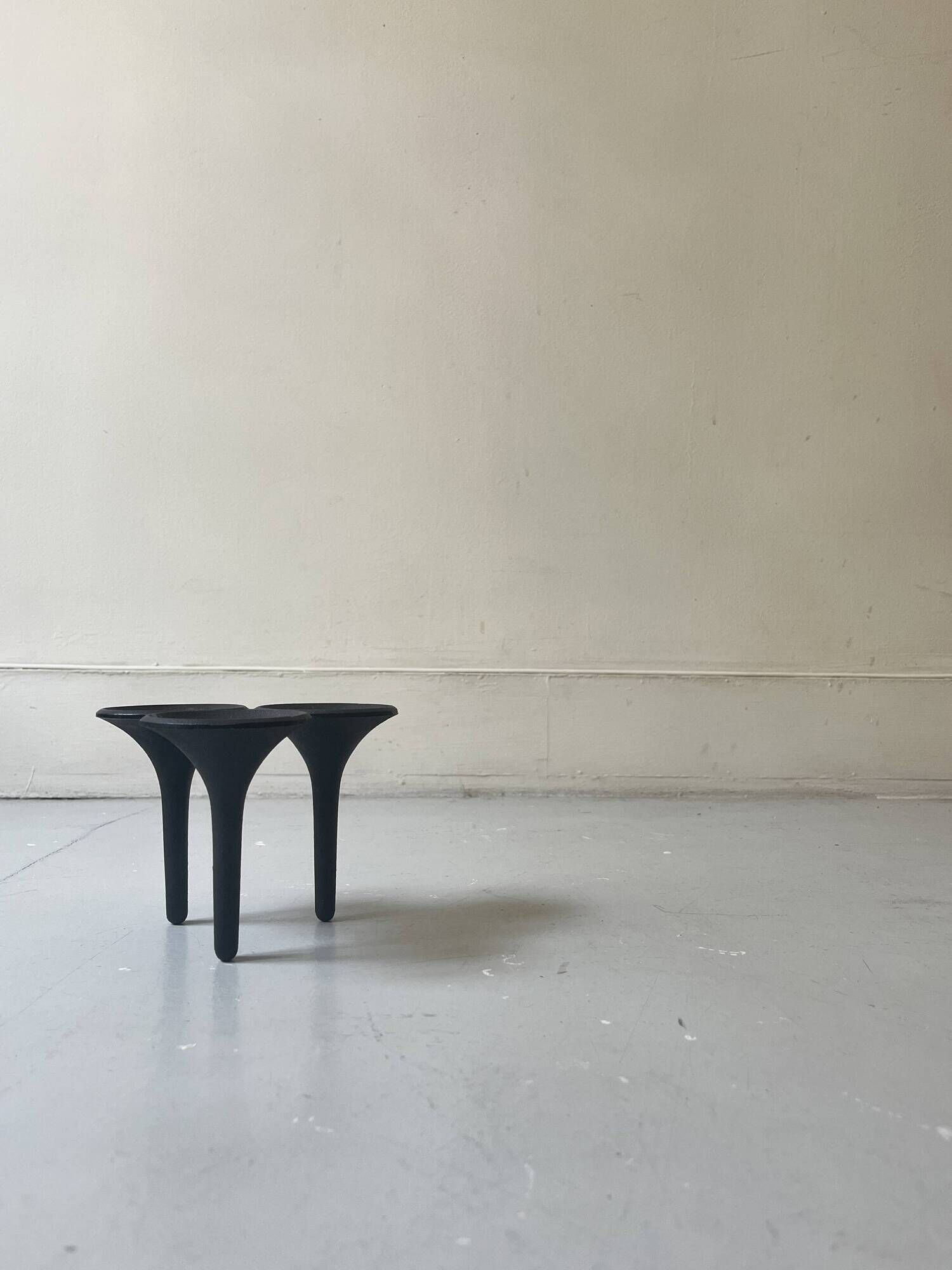 Danish cast iron candle holder design Hornblower by Christel & Christel Holmgren, Denmark 1970
