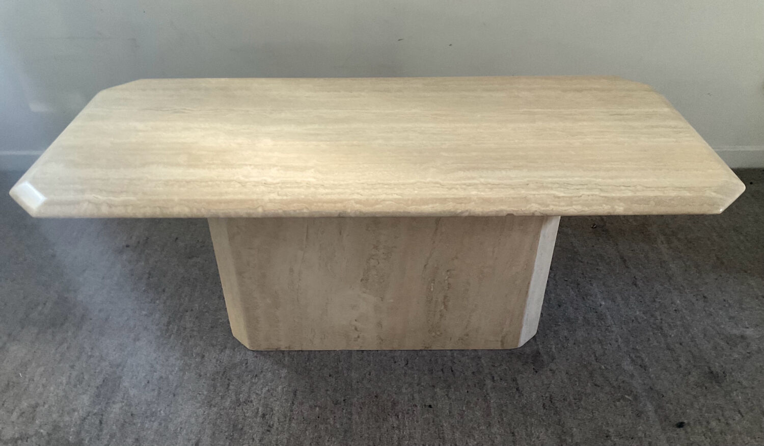 1970s travertine coffee table