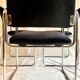 Fauteuil et 2 chaises design, chrome tubulaire