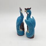 Pair of Chinese "phoenix" fine porcelain, 20th century.