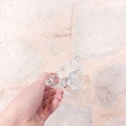 Pair of star pattern glass candle holders