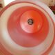 Luminaire suspension opaline vintage 70s orange and white impeccable condition.