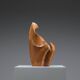 Forme sculpturale en chêne solide