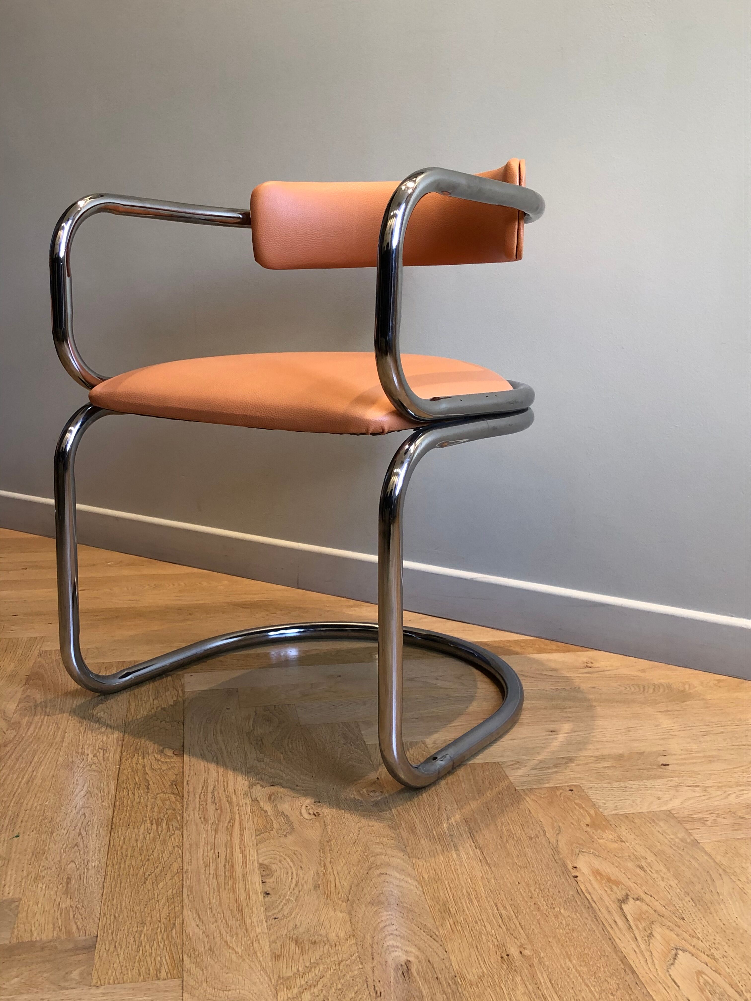 Victoria chair 70s vintage terracotta