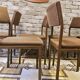 Set of 6 vintage black metal chairs from the 1970s