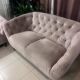 Vintage rose purple velvet sofa