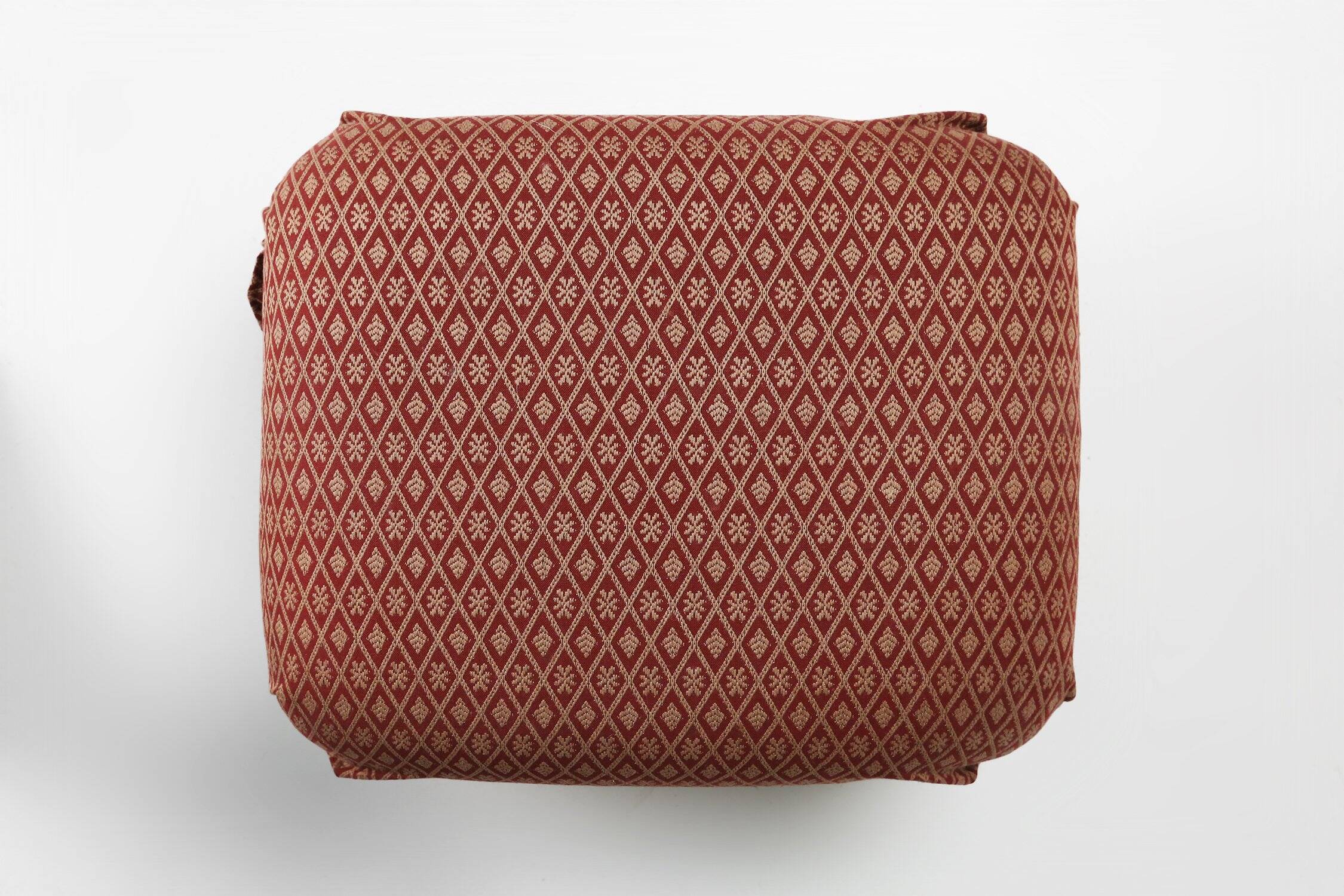 Small Art Deco Footstool with Original Upholstery, France, 1940s