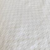 Large damask tablecloth with small squares - 12 place settings - 220x150 cm - cotton