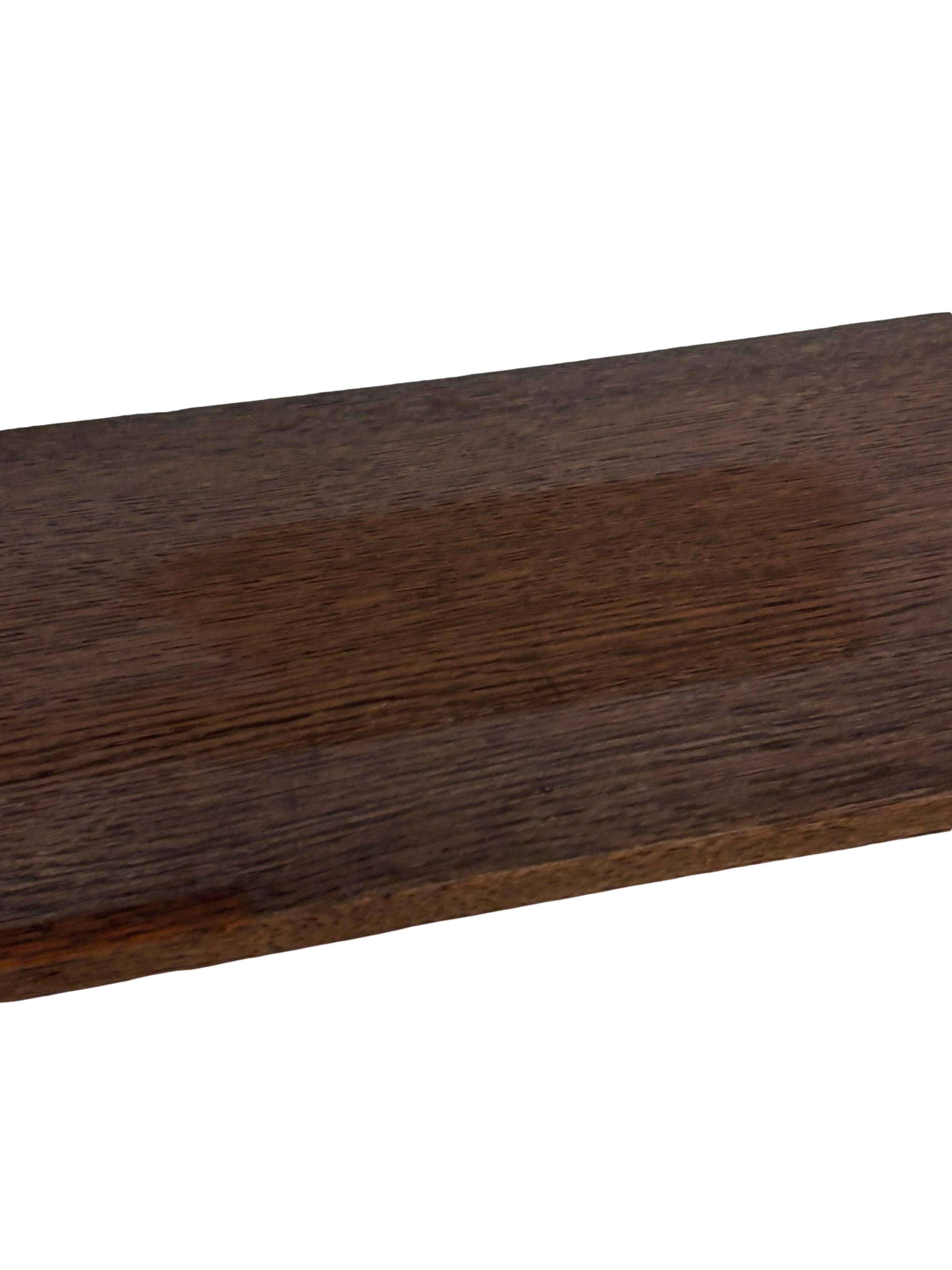 Art Deco wooden wall shelve rack bookshelf in dark wood minimalist