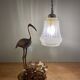 Vintage art deco tulip pendant light in frosted glass
