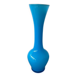 Vase opaline turquoise vintage
