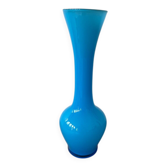 Turquoise vintage opaline vase