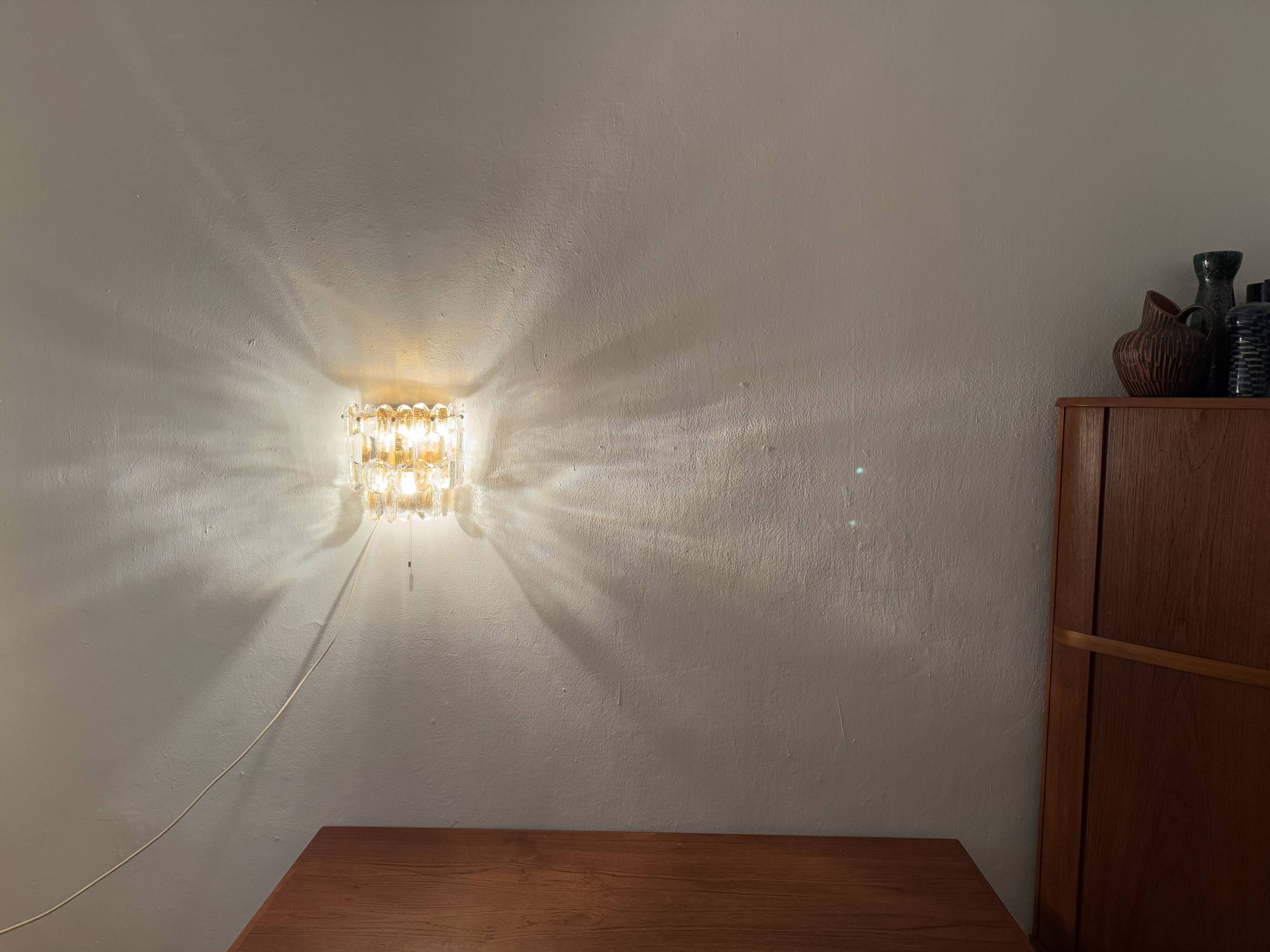 Palazzo Ice Glass Wall Lamp by J.T. Kalmar