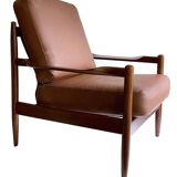 Pair of Scandinavian Teak and Leather Armchairs, 1960s