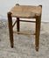 Vintage straw stool, 1950s-60s