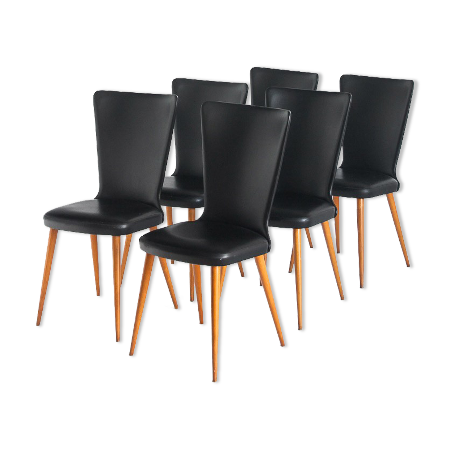 Set of 6 vintage chairs, France 1960