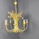 Vintage metal flower chandelier, 1980s
