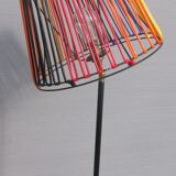 Table lamp low post surf 1950 multicolored lanyards