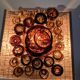 Applique murale MCM en verre brun art