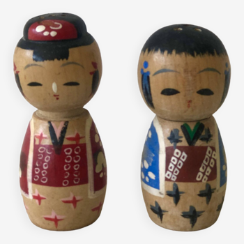 Poupées Kokeshi sel et poivre