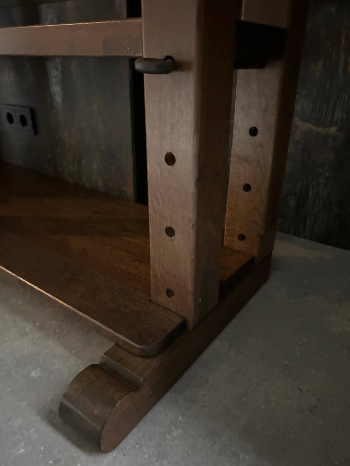 Vintage brutalist display cabinet