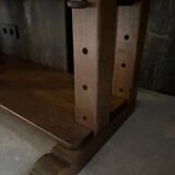 Vintage Brutalist bookcase display cabinet