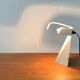 Lampe de table minimaliste en tole de l'ère spatiale italienne des années 60 par G. Grego.