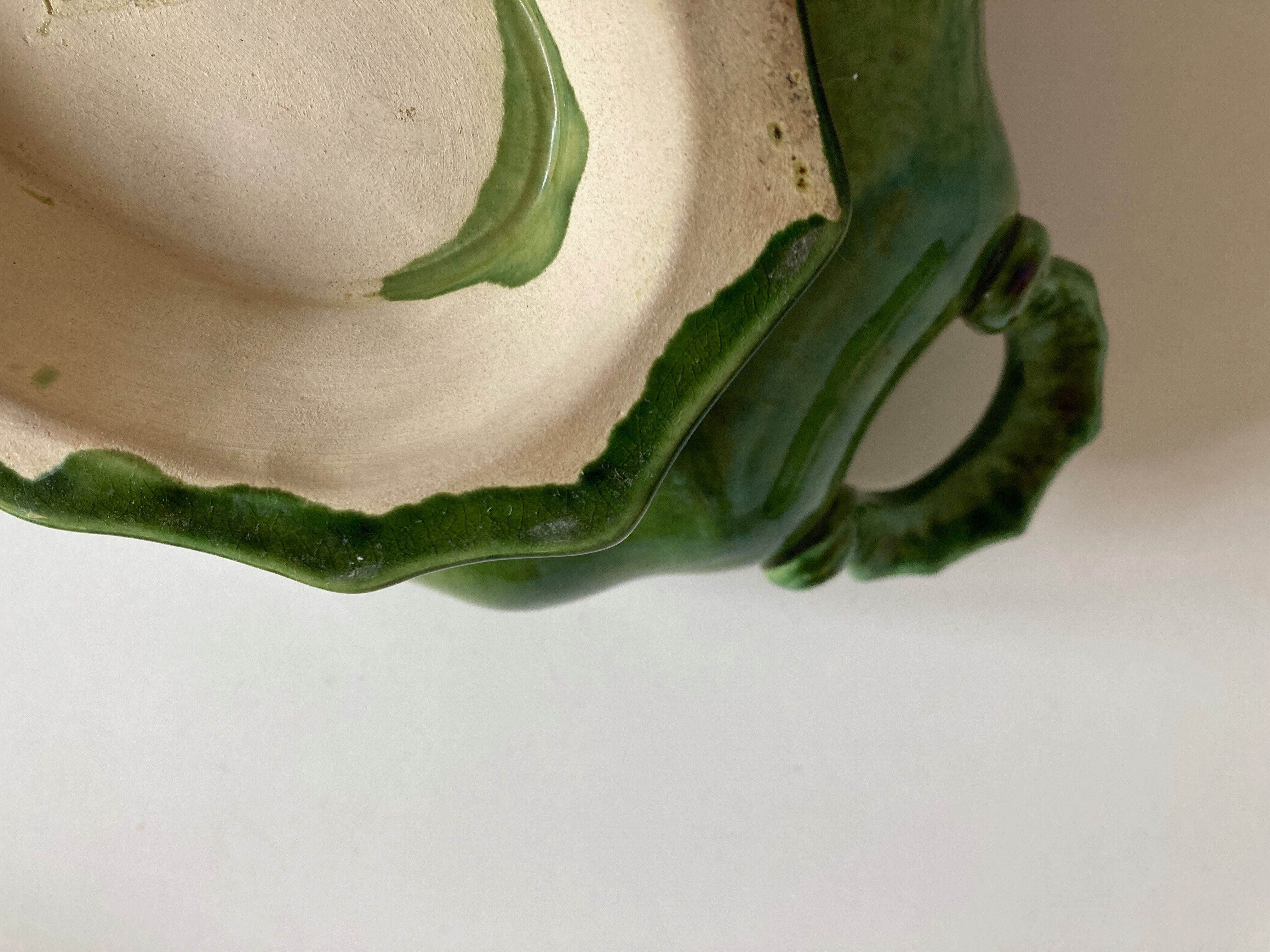 Soup bowl with godrons Aegitna Vallauris glazed earth 1950