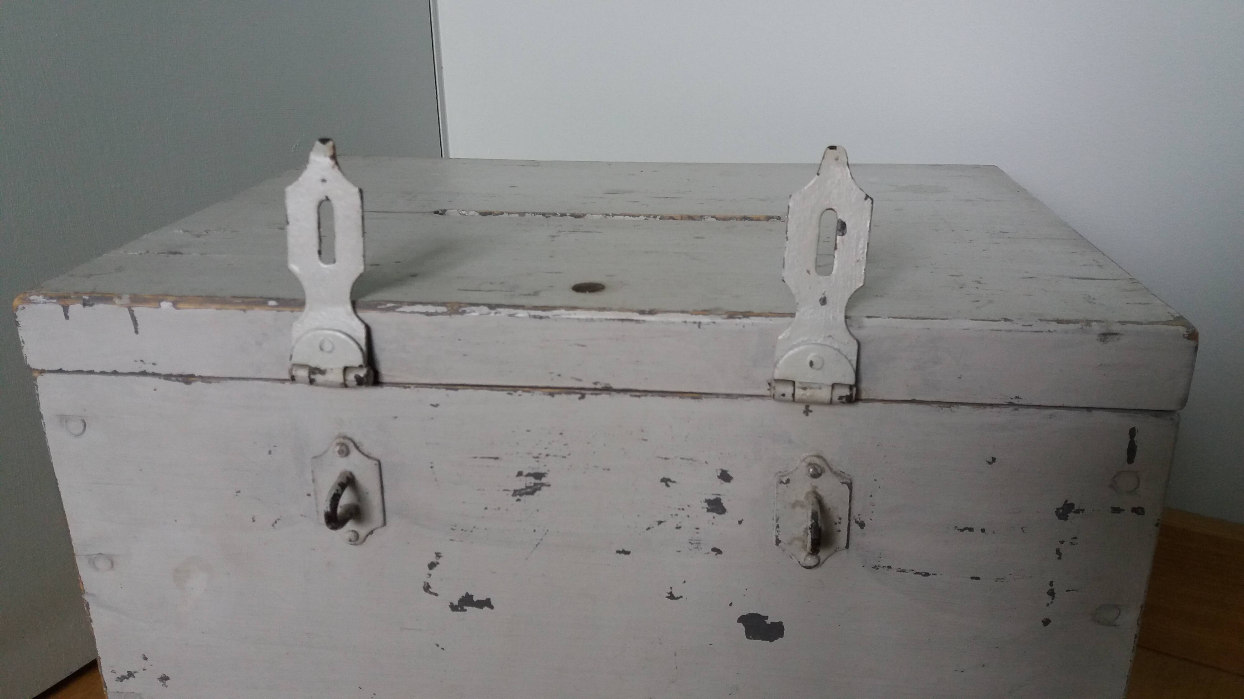Old ballot box, solid wood chest