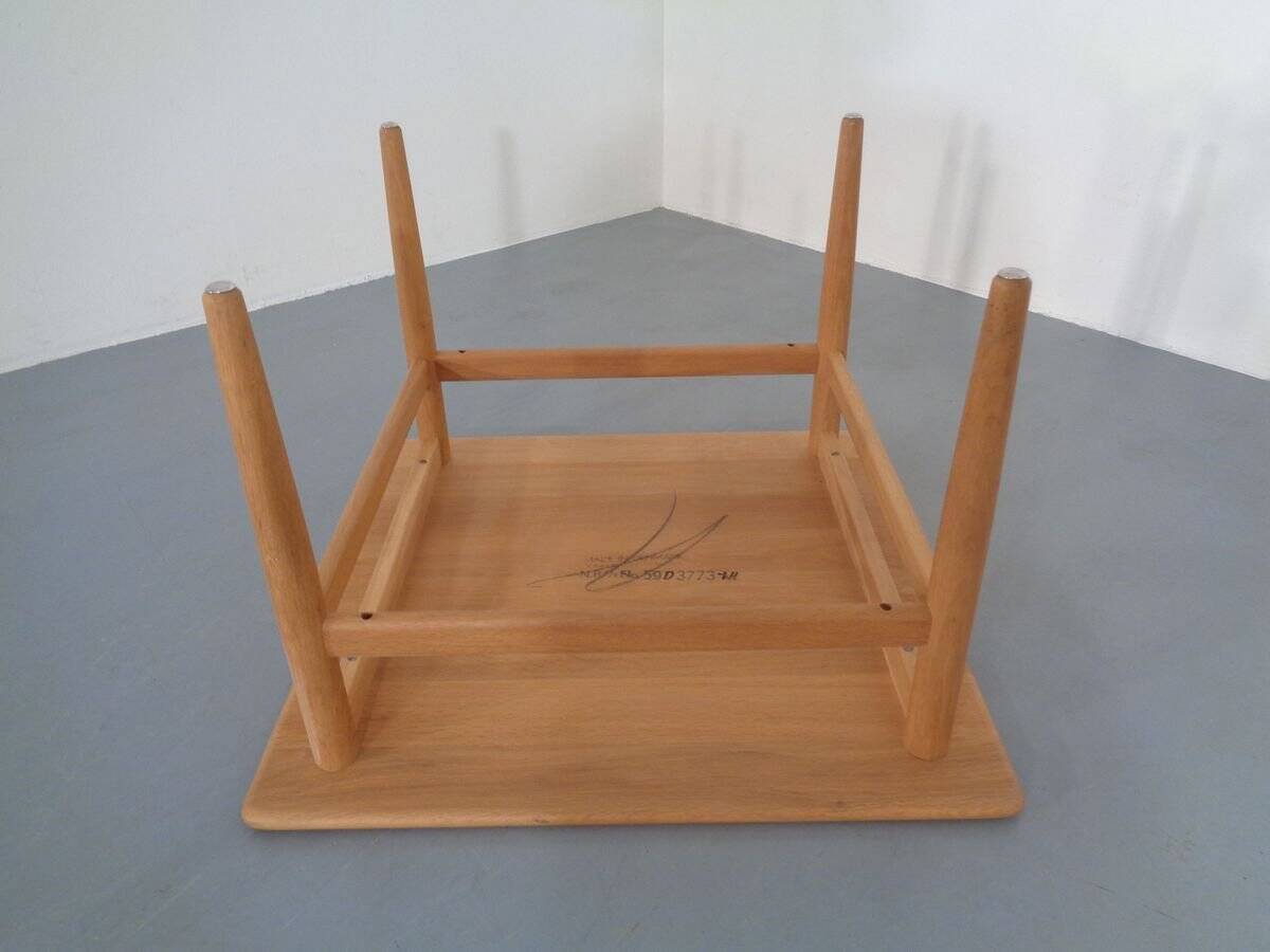 Danish Oak Sofa Table by Niels Bach, 1960s