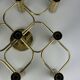 60s 70s 9-bulb ceiling lamp from Leola Leuchten Germany in brass