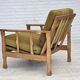 1970s, Danish armchair, furniture wool, solid oak wood.