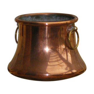 Cache pot ancien cuivre