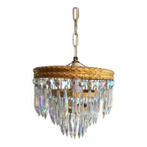 Lustre cristal et laiton  Železnobrodské Sklo