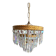 Crystal lustre and brass Železnobrodské Glass