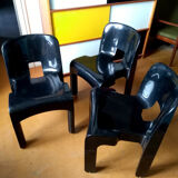 Ensemble de 3 chaises chaises universal  4868/69 Joe Colombo 1974