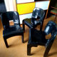 Ensemble de 3 chaises chaises universal  4868/69 Joe Colombo 1974
