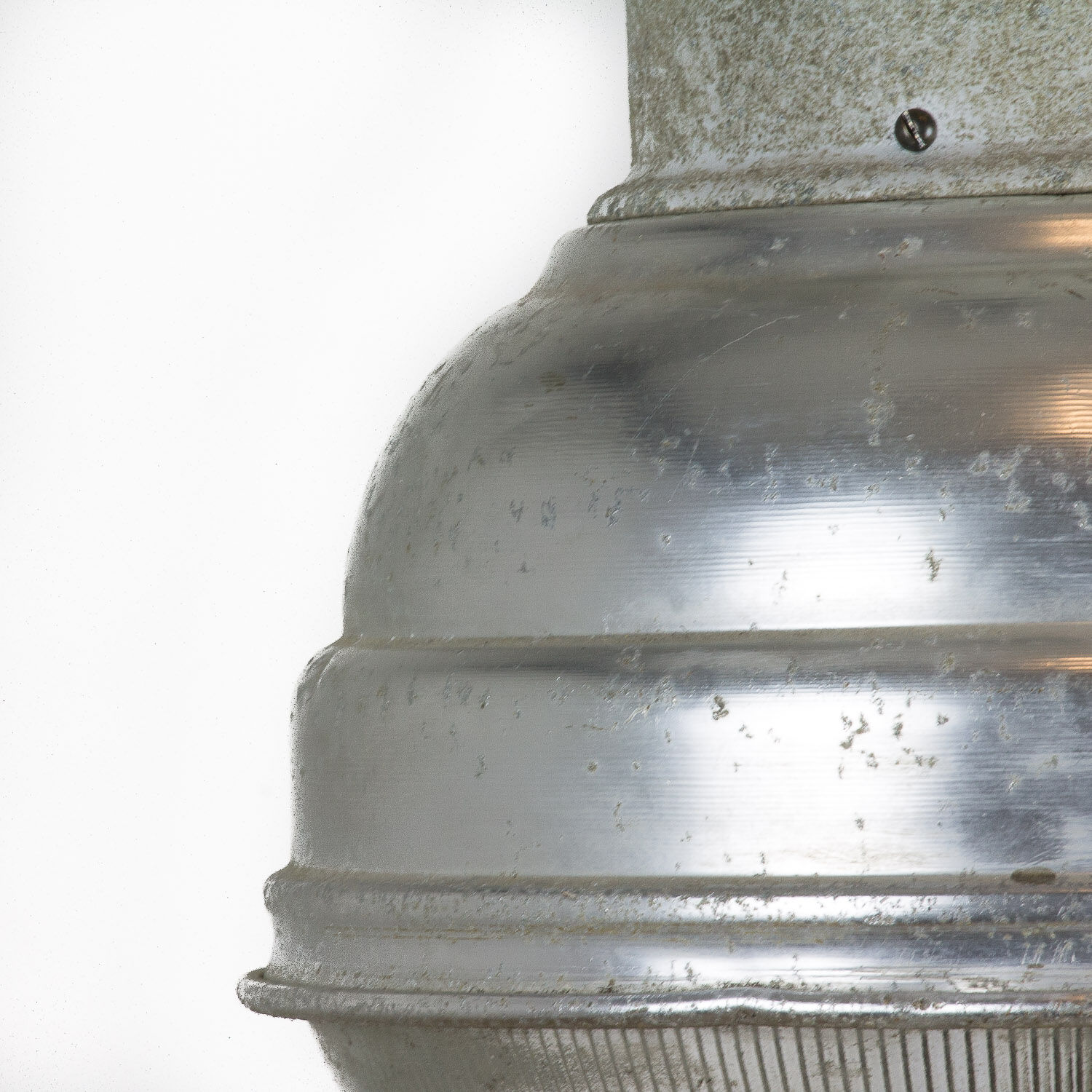 Glass industrial hanging lamp