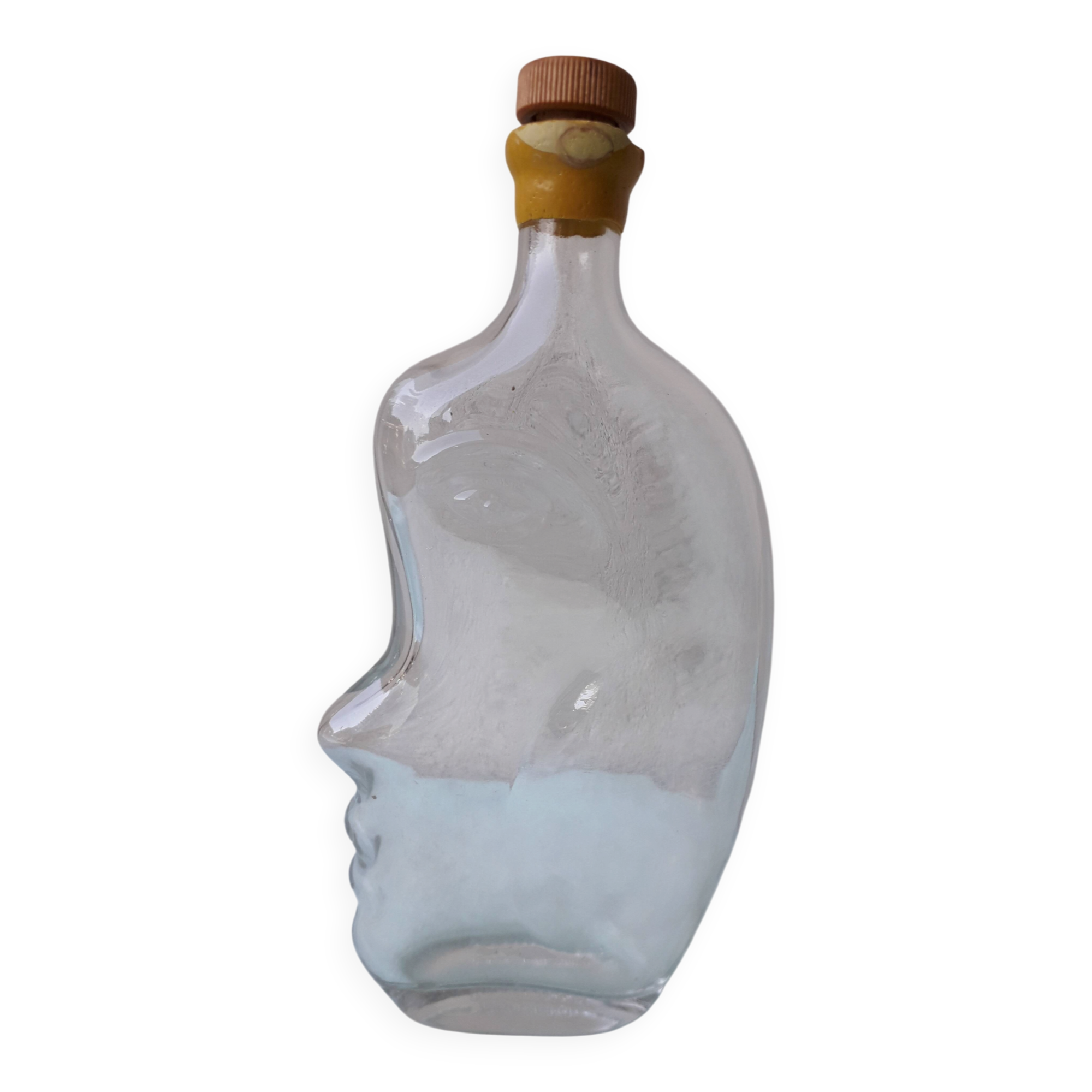 Bouteille anthropomorphe en verre