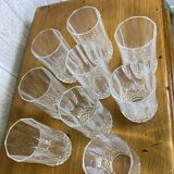 Série de 9 verres en cristal