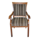 Art Deco bridge armchair from the 1930s in multicoloured velvet with a wooden frame.