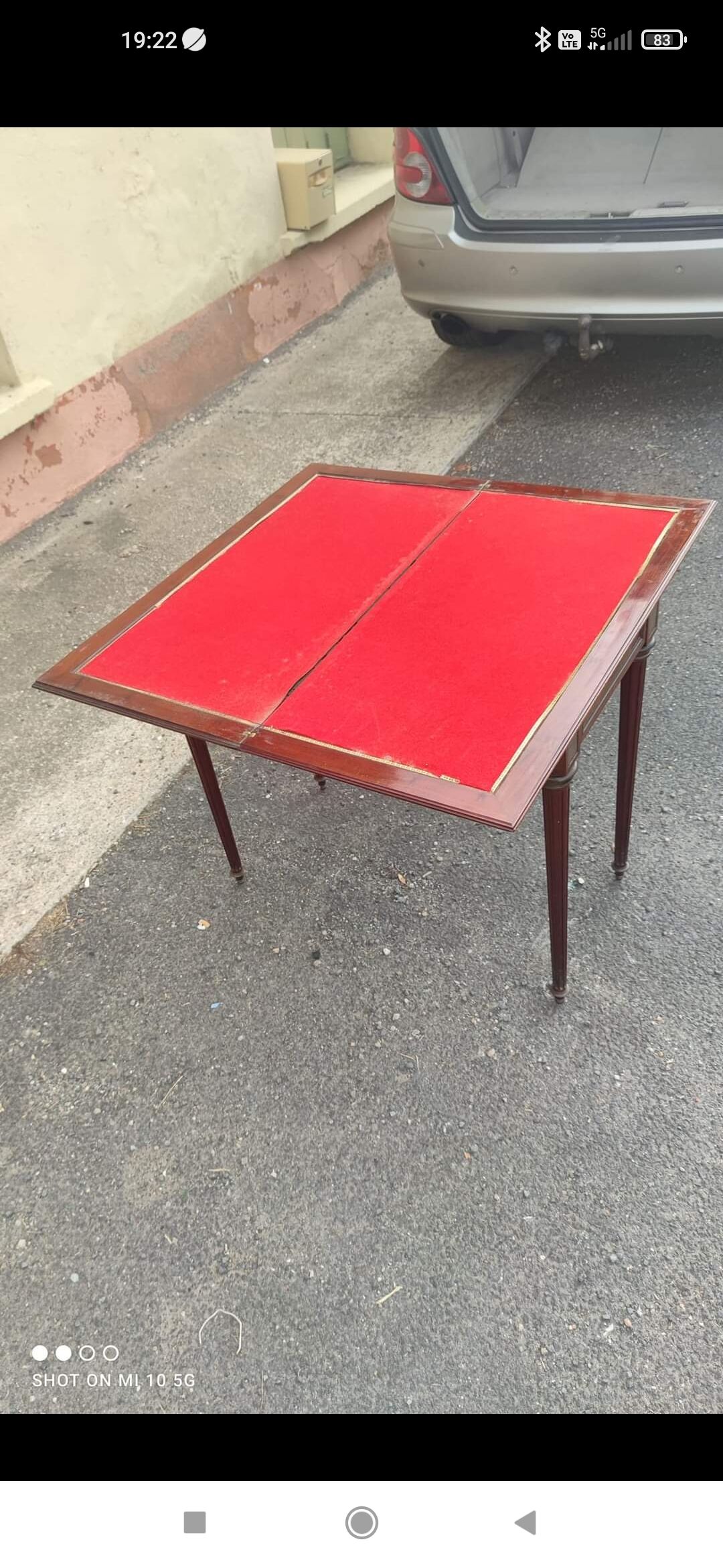 Game table in pommeled Cuban mahogany and bronze, Napoleon III period, circa 1870