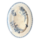 Sarreguemines oval dish in blue ironstone, "Carmen" service