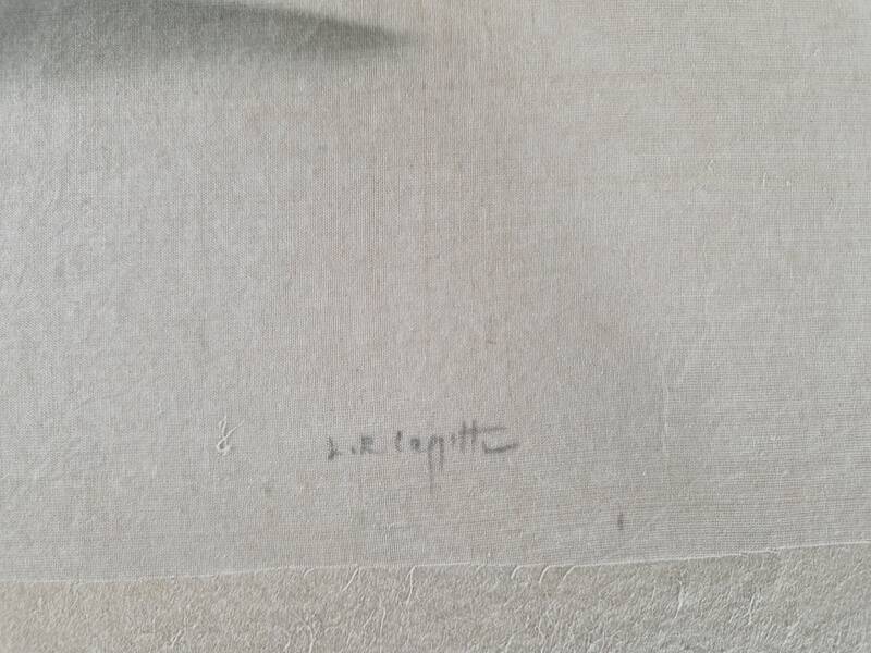 La Roche Laffitte (Born in 1943) - Watercolour drawing on fabric - Harle