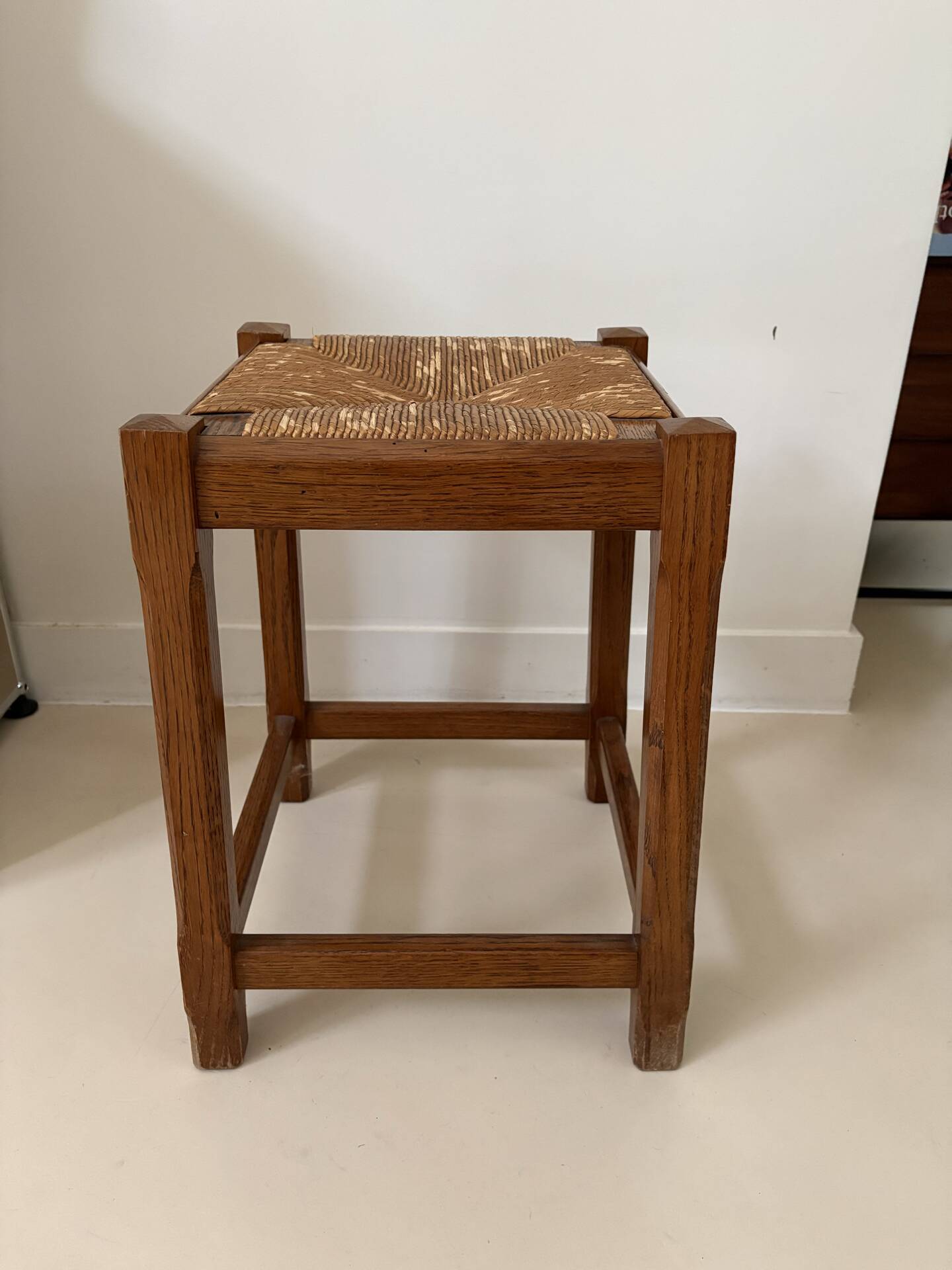 Solid oak stool