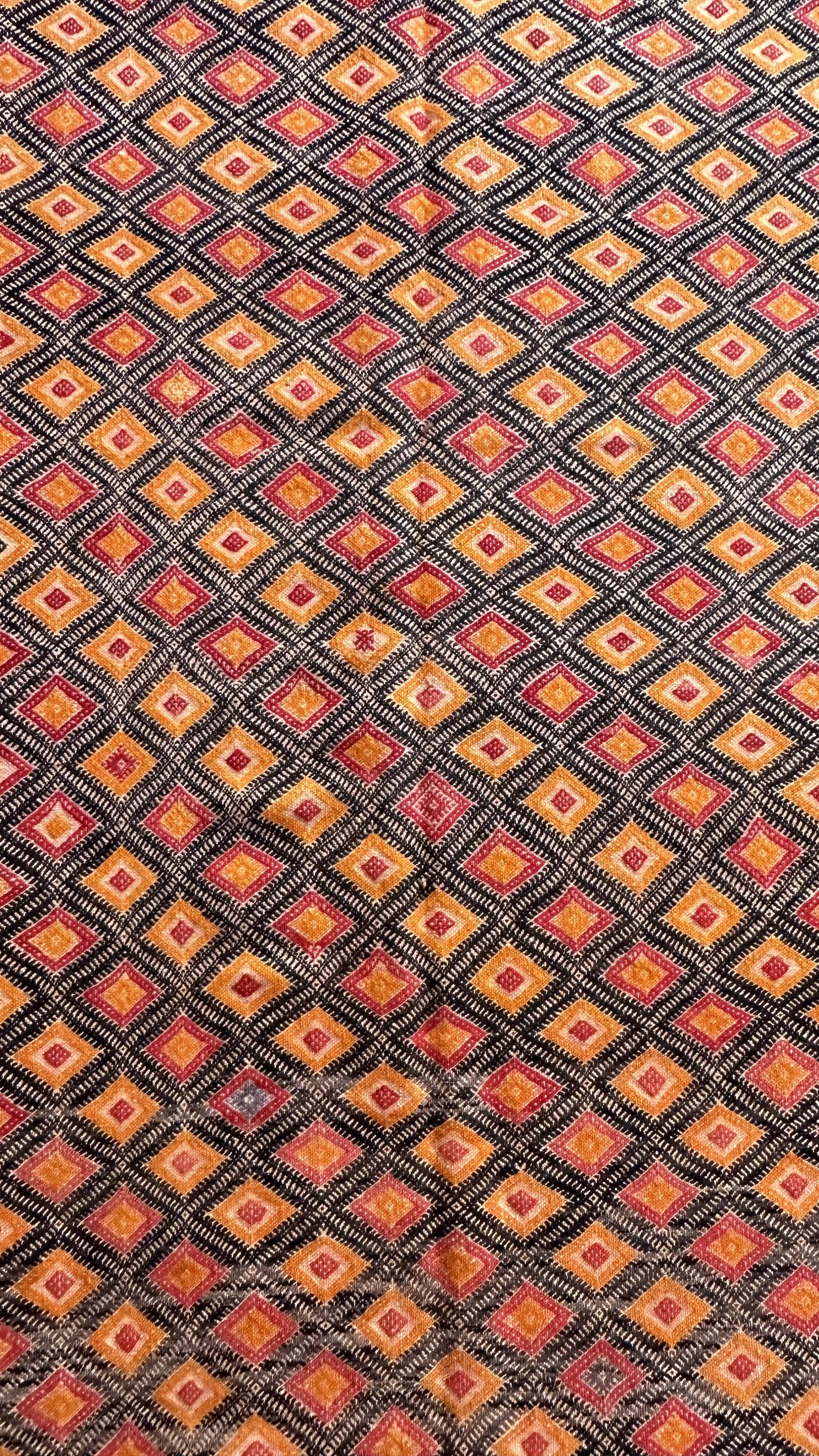 Berber kilim zammour rug - 314 x 158 cm