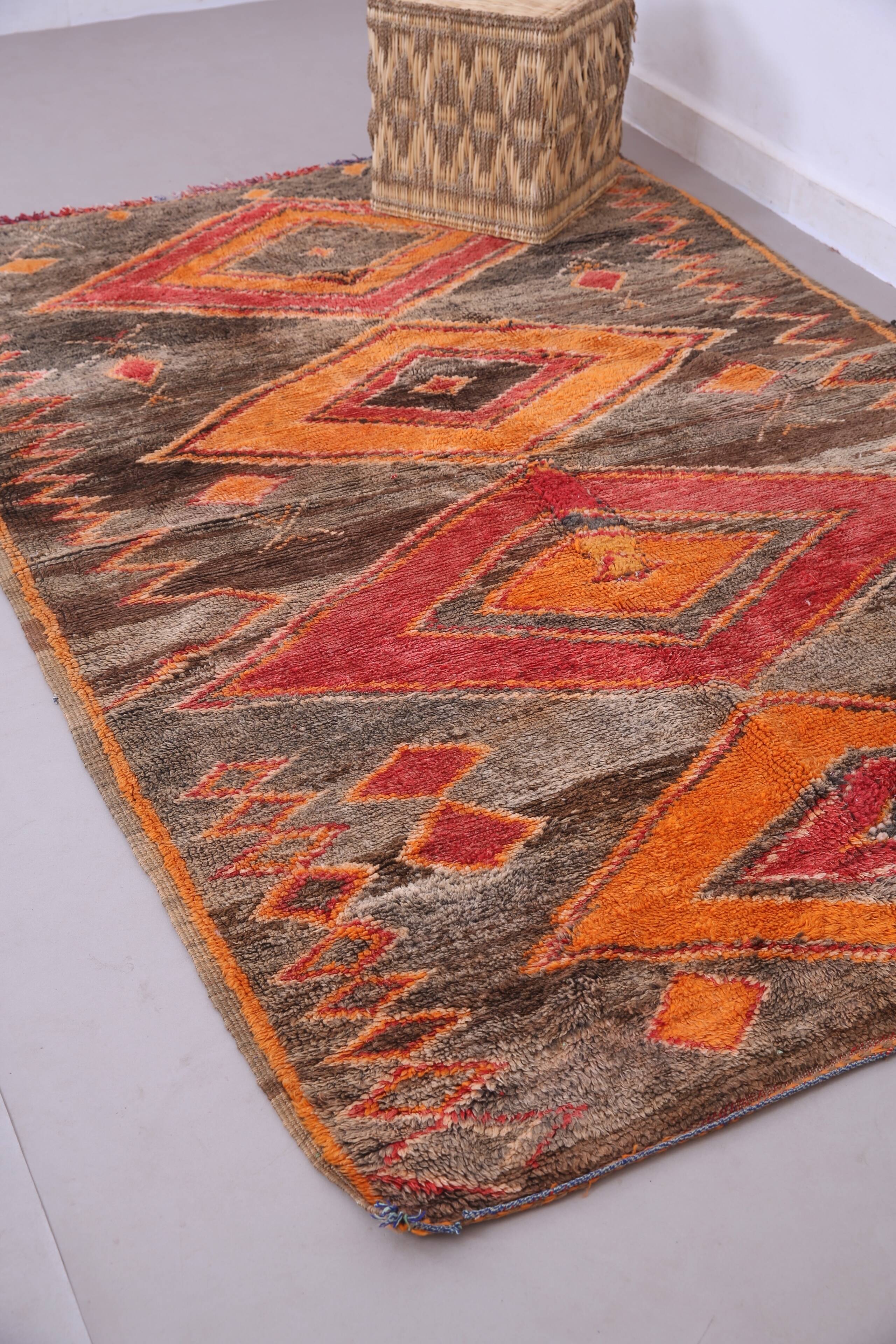 Vintage Moroccan Rug 159 x 238 cm - Bohemian Berber Rug - Antique Wool Rug