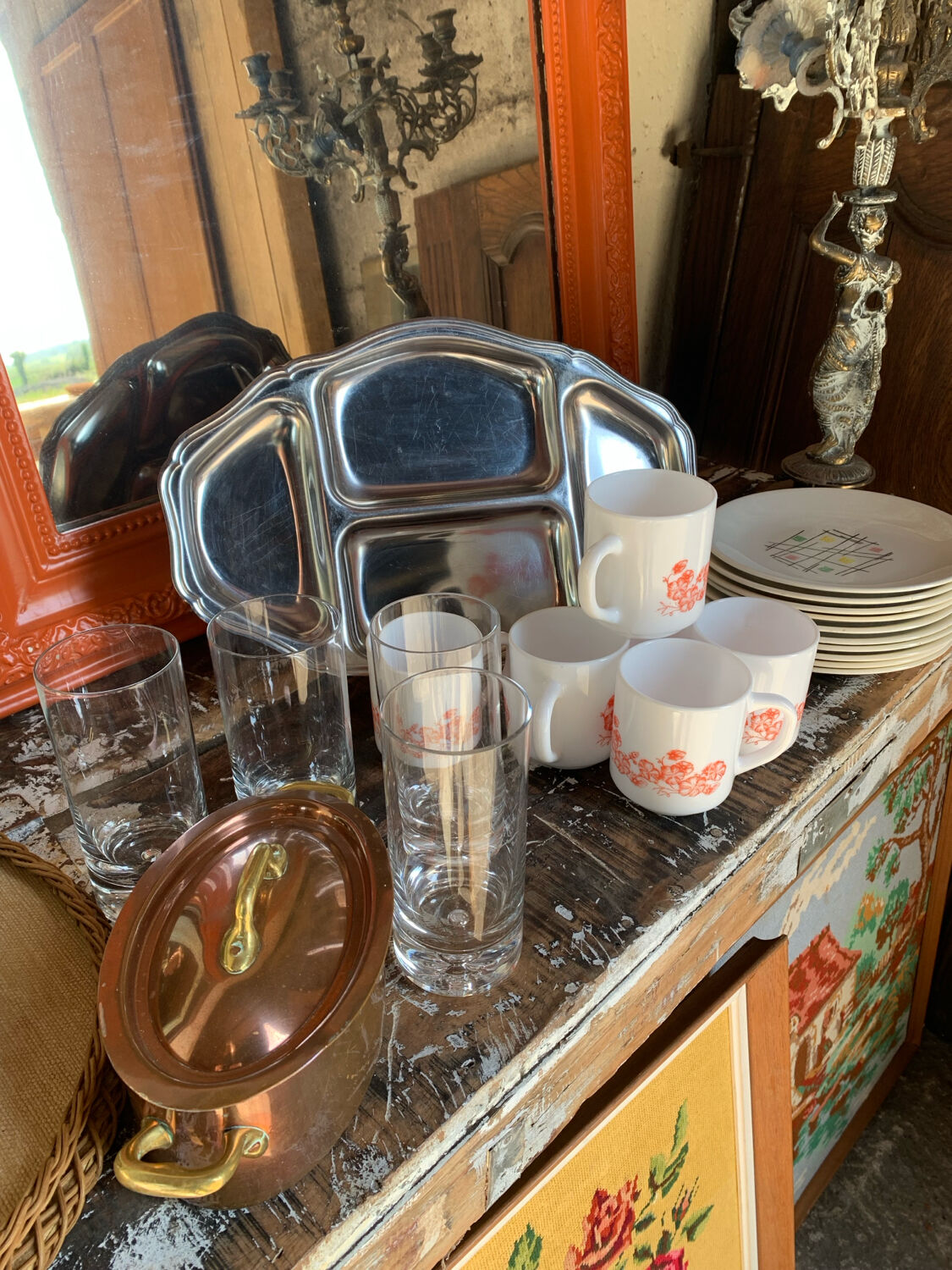 Set of 6 vintage Arcopal cups