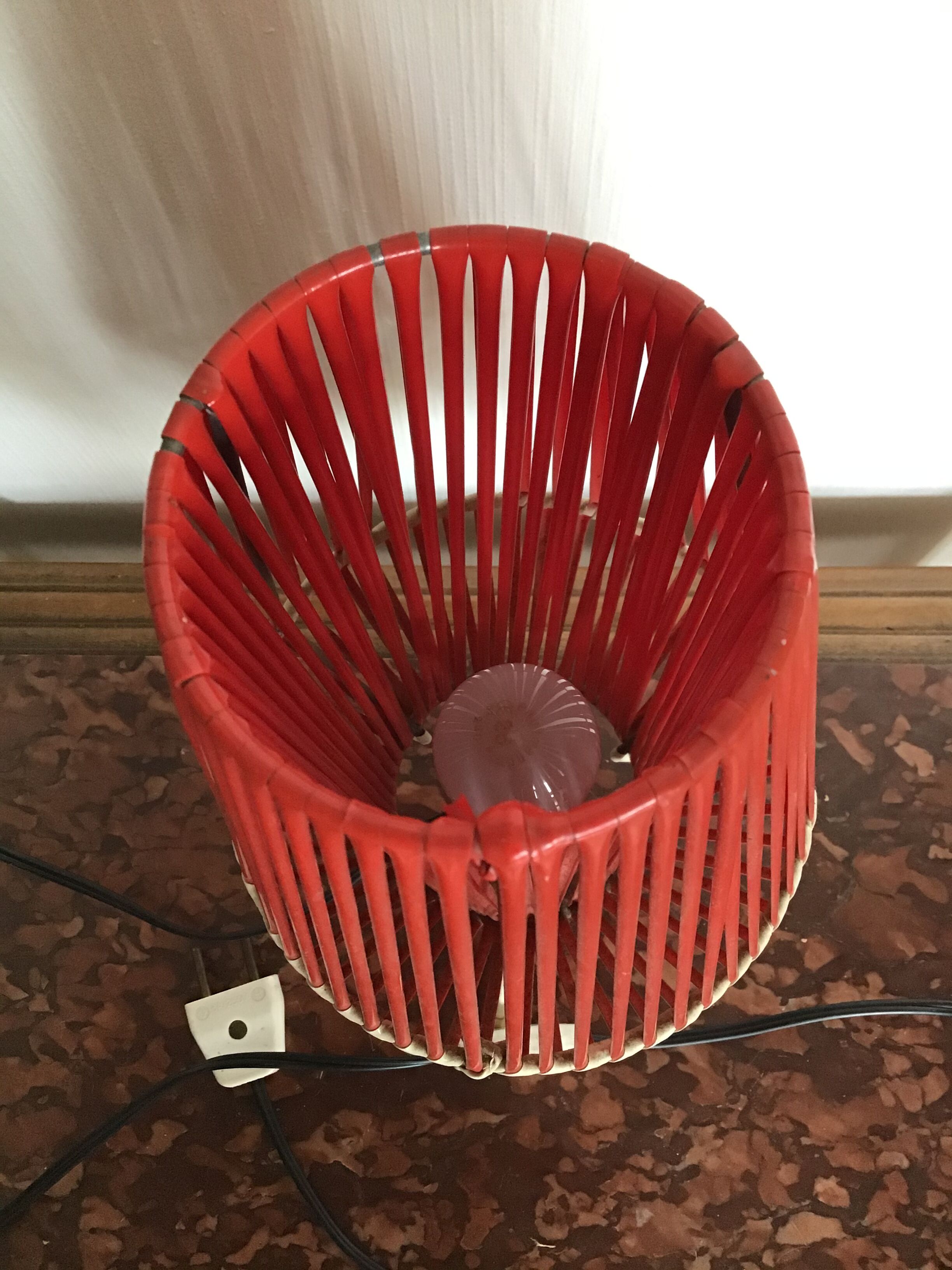 Vintage 60s scoubidou lamp