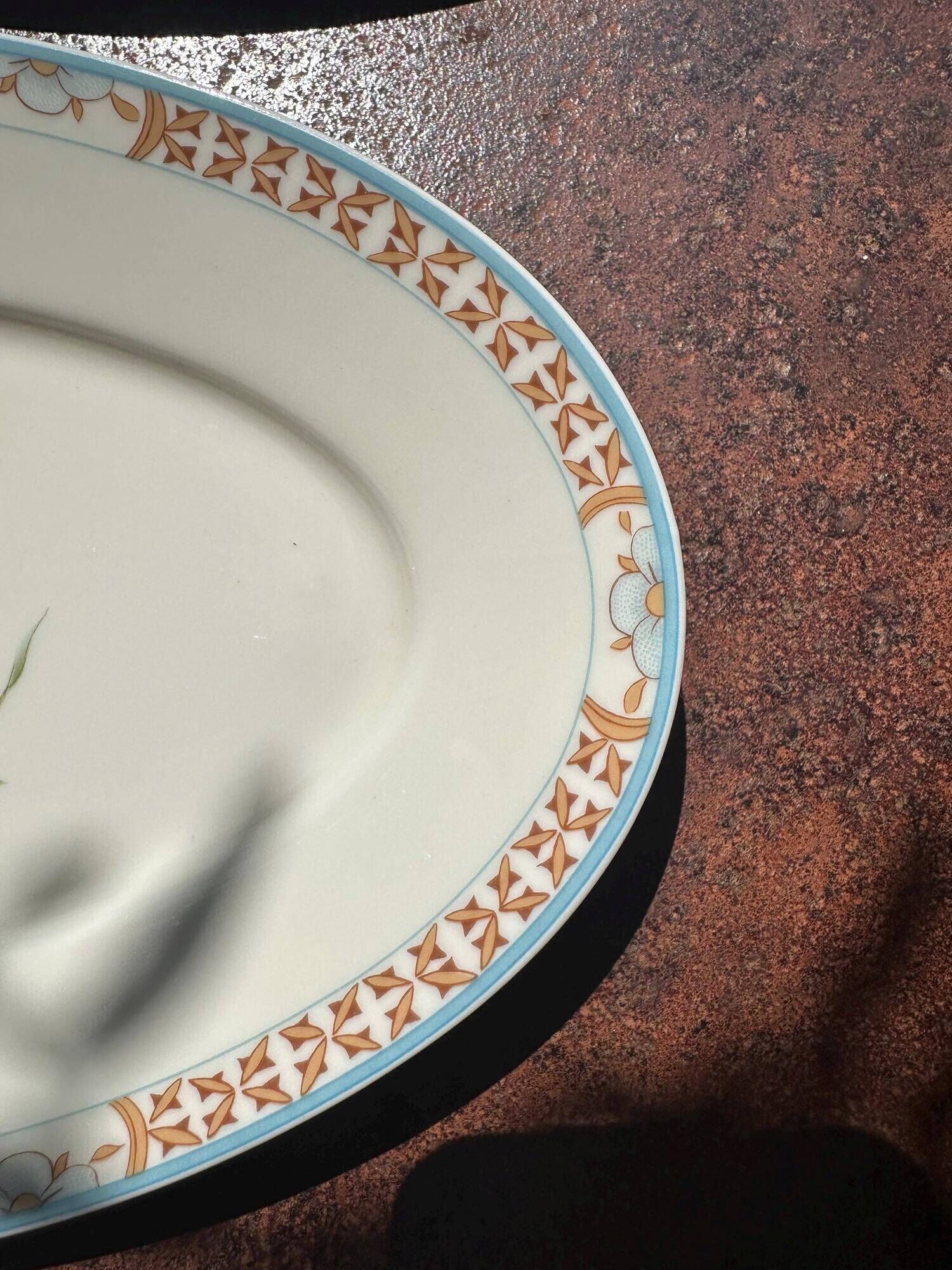 Limoges porcelain trays Jammet Seignolles Manille, set of 2